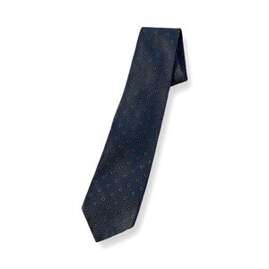 Christian Dior circles print silk blue tie